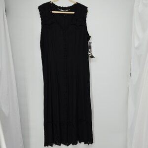 M.P.H. Collection Black Embroidered Dress